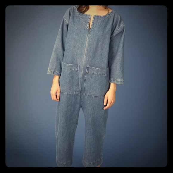 Ilana Kohn “Meg” Coverall Jumpsuit in blue denim L - Picture 1 of 8